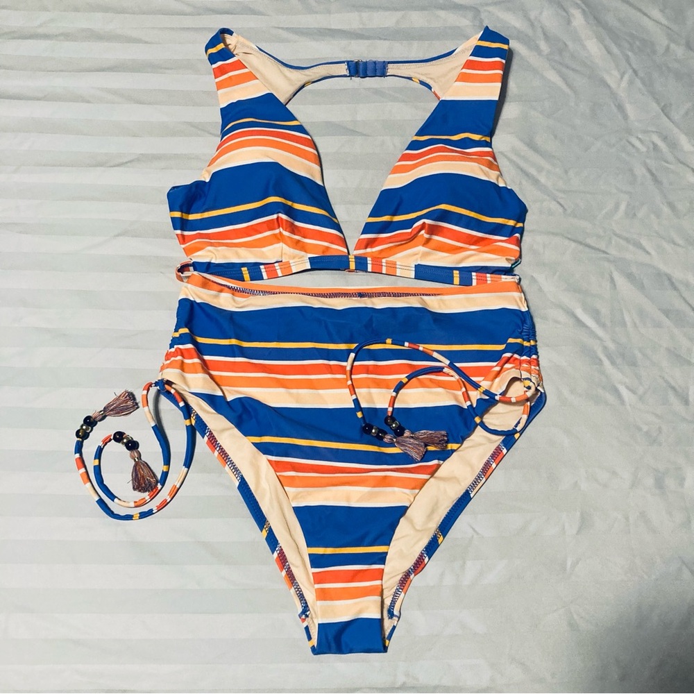 Letarte Striped Bikini NWT